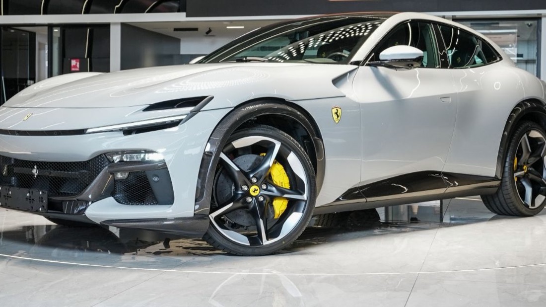Ferrari Purosangue in the showroom, available to order through Sovereign Motors