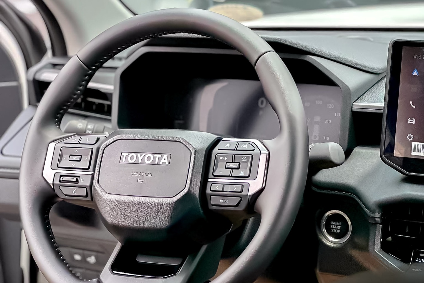Toyota Hilux steering wheel and dashboard interior