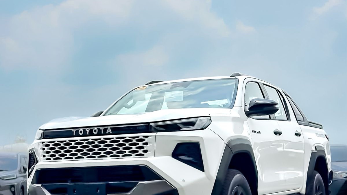 Brand-new Toyota Hilux photographed at the Sovereign Motors holding yard